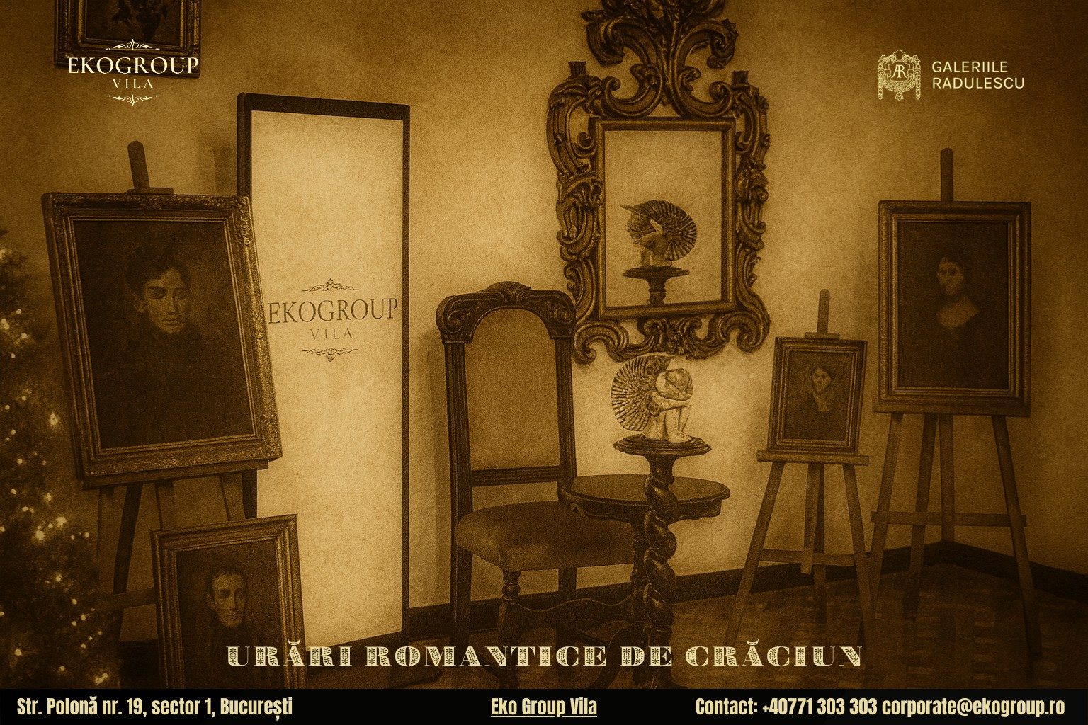 Urări de Crăciun inspirate din perioada interbelică: o călătorie în eleganța Crăciunului anilor ’30 găzduită de Eko Group Vila